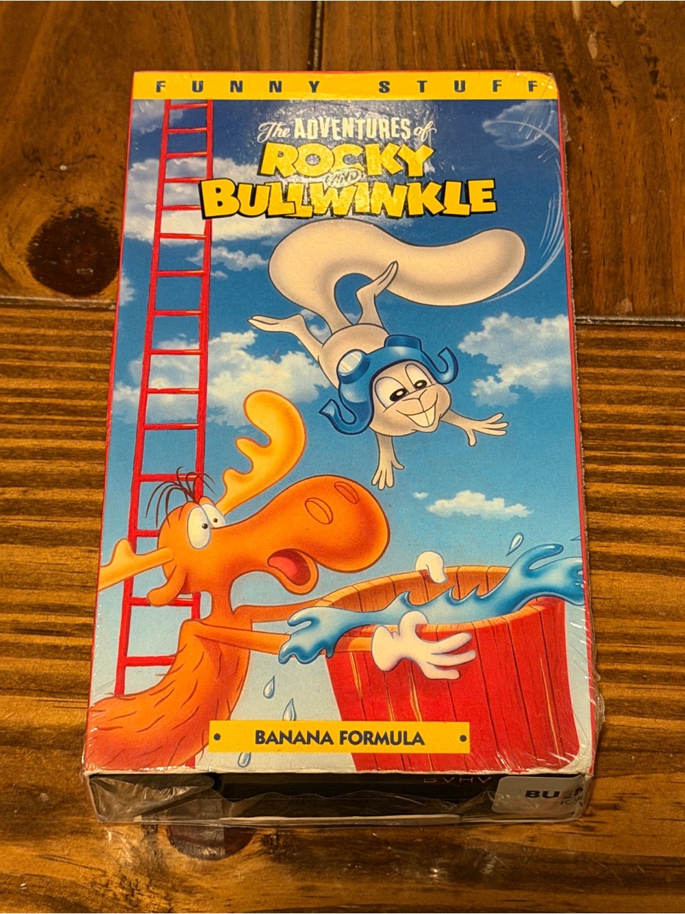 New Sealed Vintage Rocky and Bullwinkle Banana Formula VHS tape